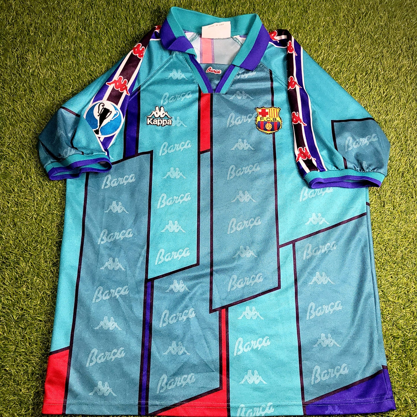 Ronaldo Kappa Barcelona UEFA CUP FINAL 1996 1997 Away Soccer Jersey M