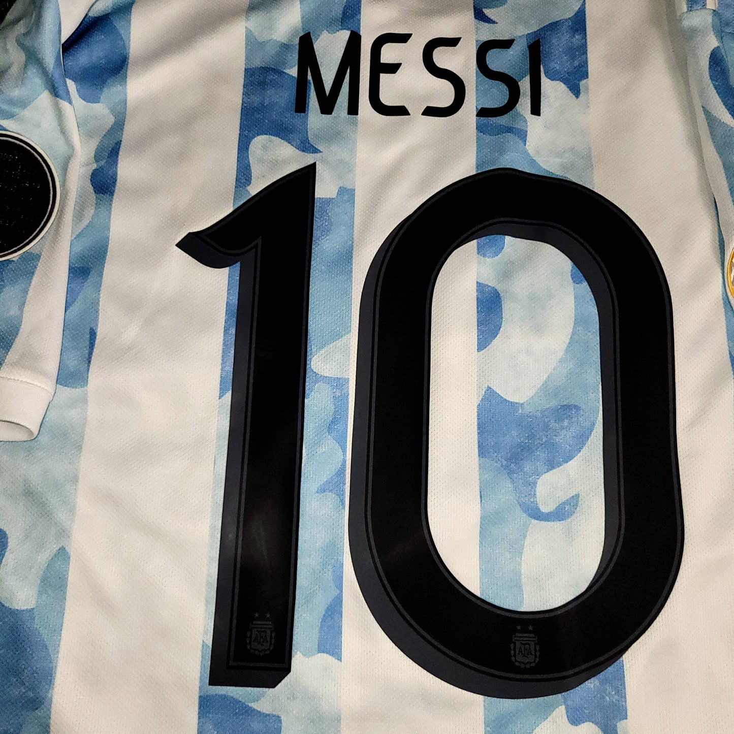 Messi Argentina 2020 2021 2022 COPA AMERICA FINAL Soccer Jersey L SKU# FS6565