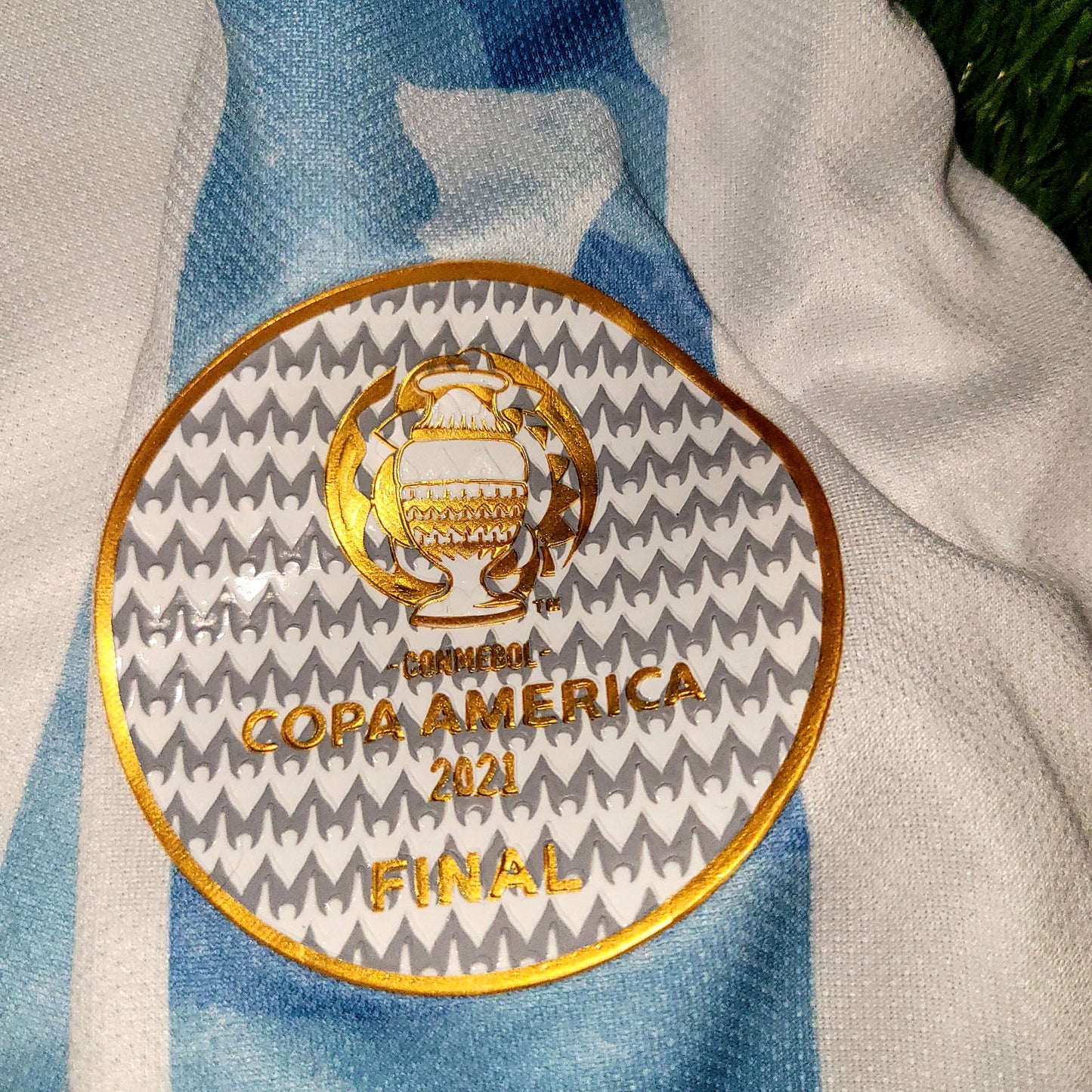 Messi Argentina 2020 2021 2022 COPA AMERICA FINAL Soccer Jersey L SKU# FS6565
