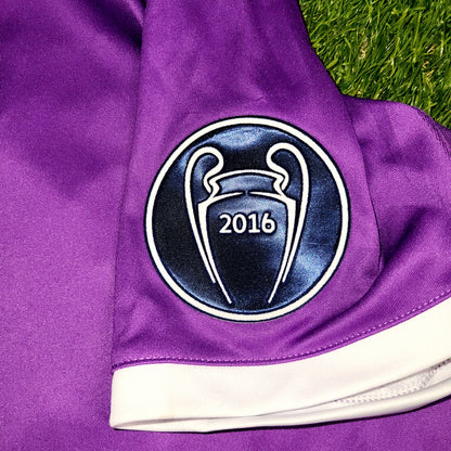 Cristiano Ronaldo Real Madrid 2016 2017 UEFA FINAL Purple Away Soccer Jersey BNWT XL SKU# AI5158