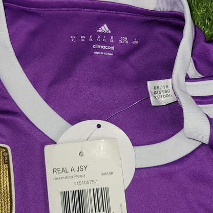 Cristiano Ronaldo Real Madrid 2016 2017 UEFA FINAL Purple Away Soccer Jersey BNWT XL SKU# AI5158