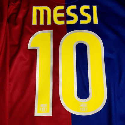 Messi Barcelona TREBLE SEASON 2008 2009 Home Long Sleeve Soccer Jersey XL SKU# 286785-655