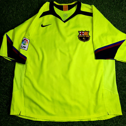 Messi Barcelona 2005 2006 Away Soccer Jersey L SKU# 195971