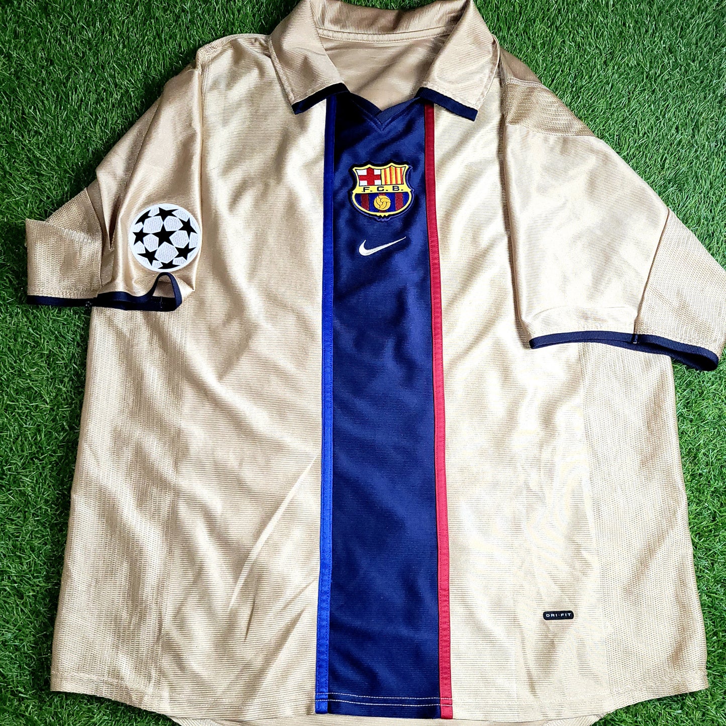 Riquelme Barcelona 2002 2003 UEFA DEBUT Soccer Third Jersey XL
