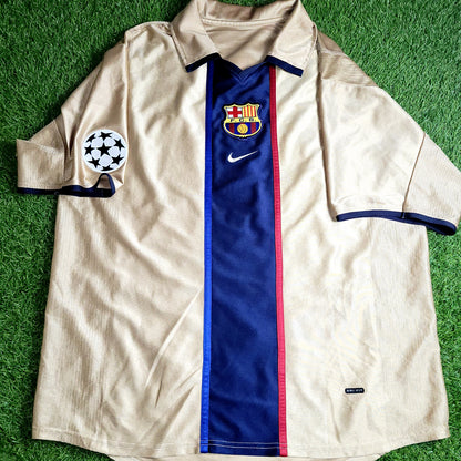 Riquelme Barcelona 2002 2003 UEFA DEBUT Soccer Third Jersey XL