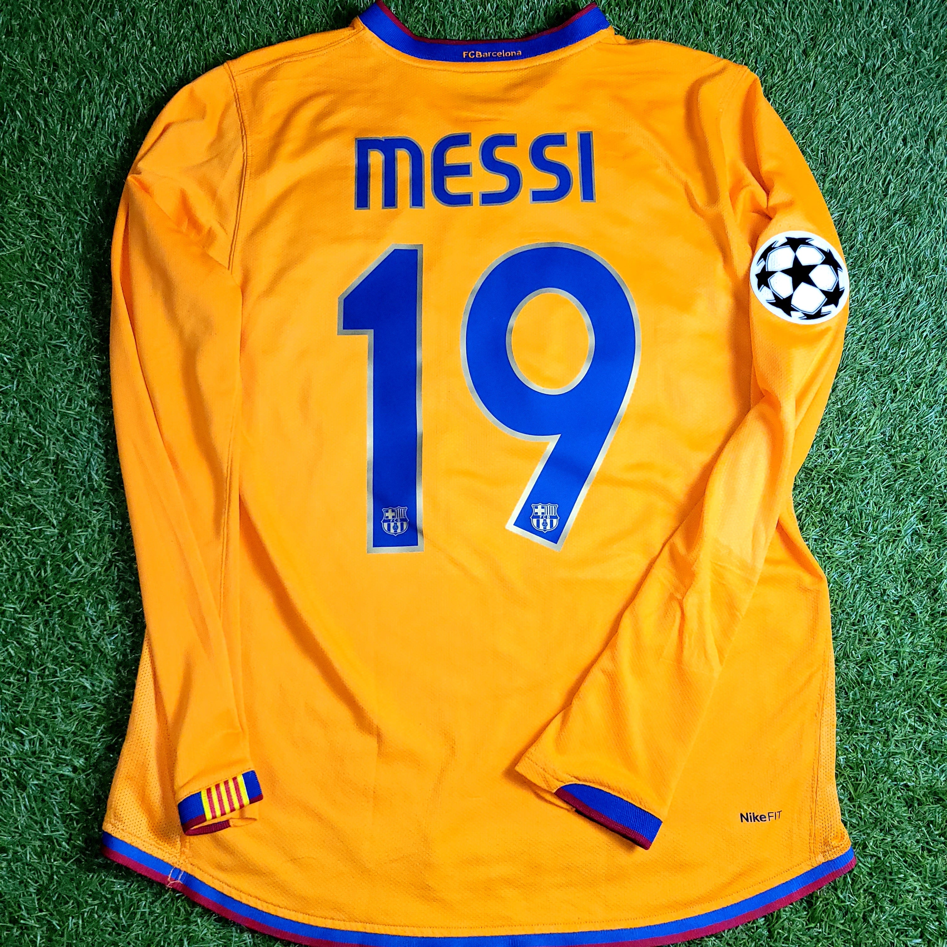 Messi Barcelona 2007 2008 Third Long Sleeve Soccer Jersey M SKU