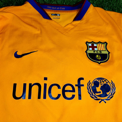 Messi Barcelona 2007 2008 Third Long Sleeve Soccer Jersey M SKU# 244795-818