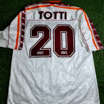 Totti As Roma Asics 1995 1996 Away Soccer Jersey L