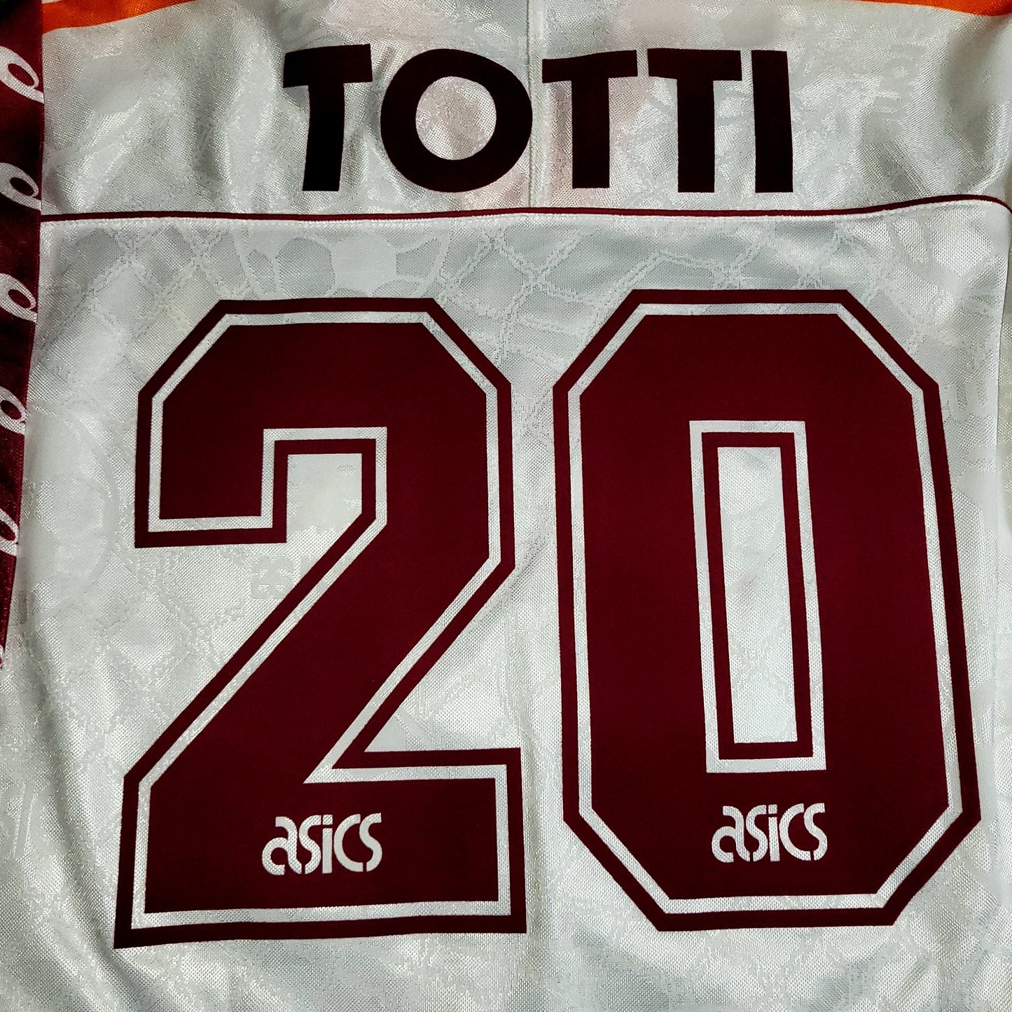 Totti As Roma Asics 1995 1996 Away Soccer Jersey L