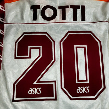 Totti As Roma Asics 1995 1996 Away Soccer Jersey L