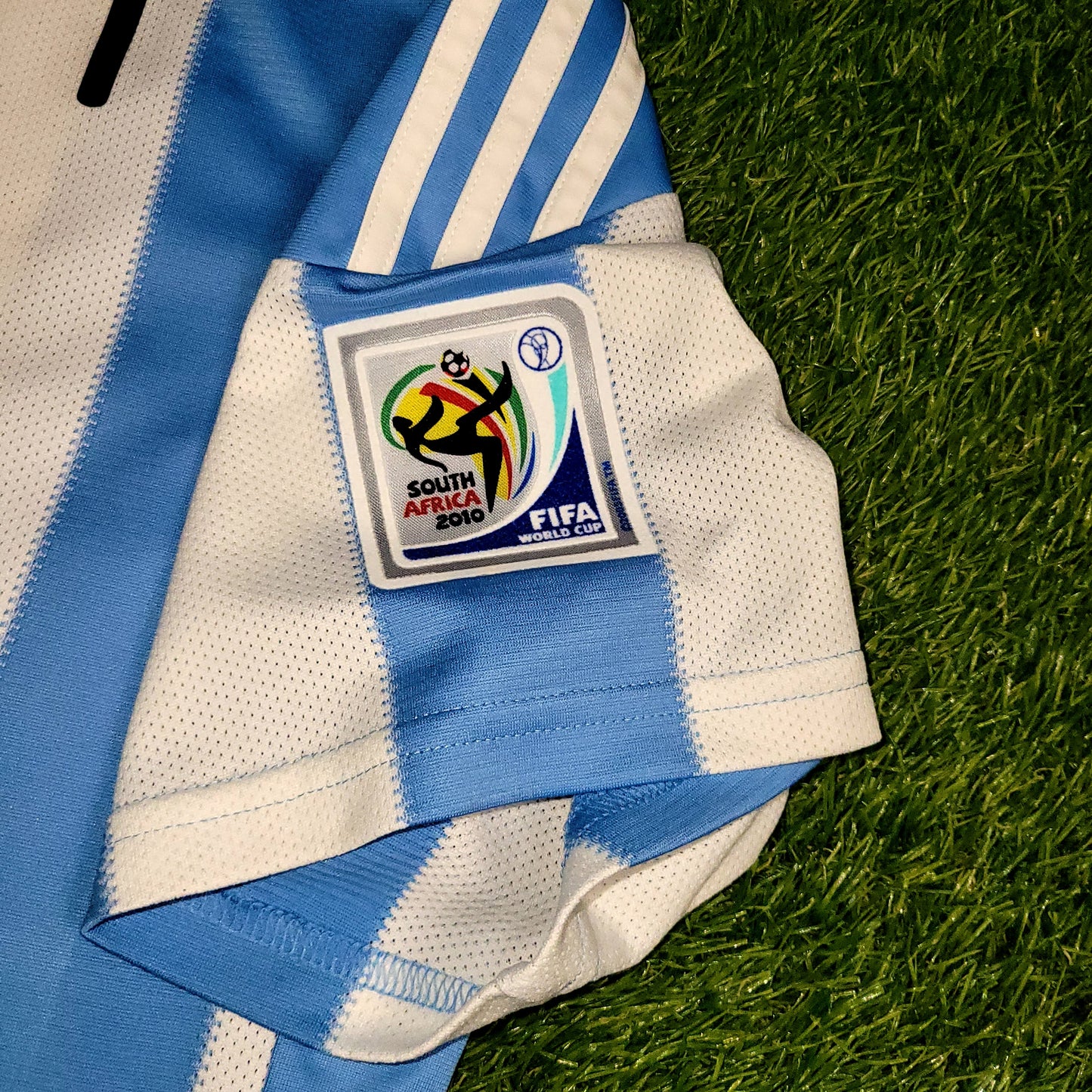 Messi Argentina 2010 WORLD CUP Home Soccer Jersey L SKU# P79919