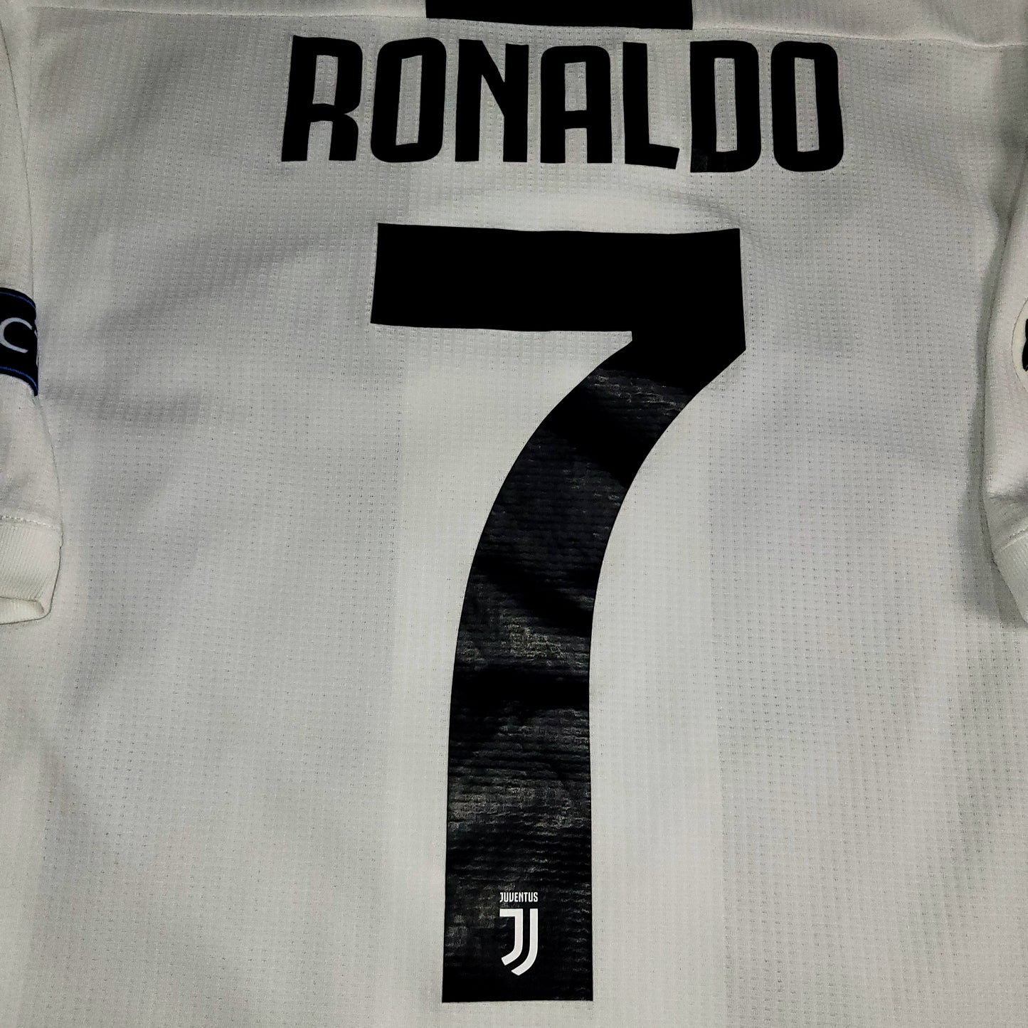 Cristiano Ronaldo Juventus 2018 2019 DEBUT UEFA PLAYER ISSUE Soccer Jersey M SKU# CF3493