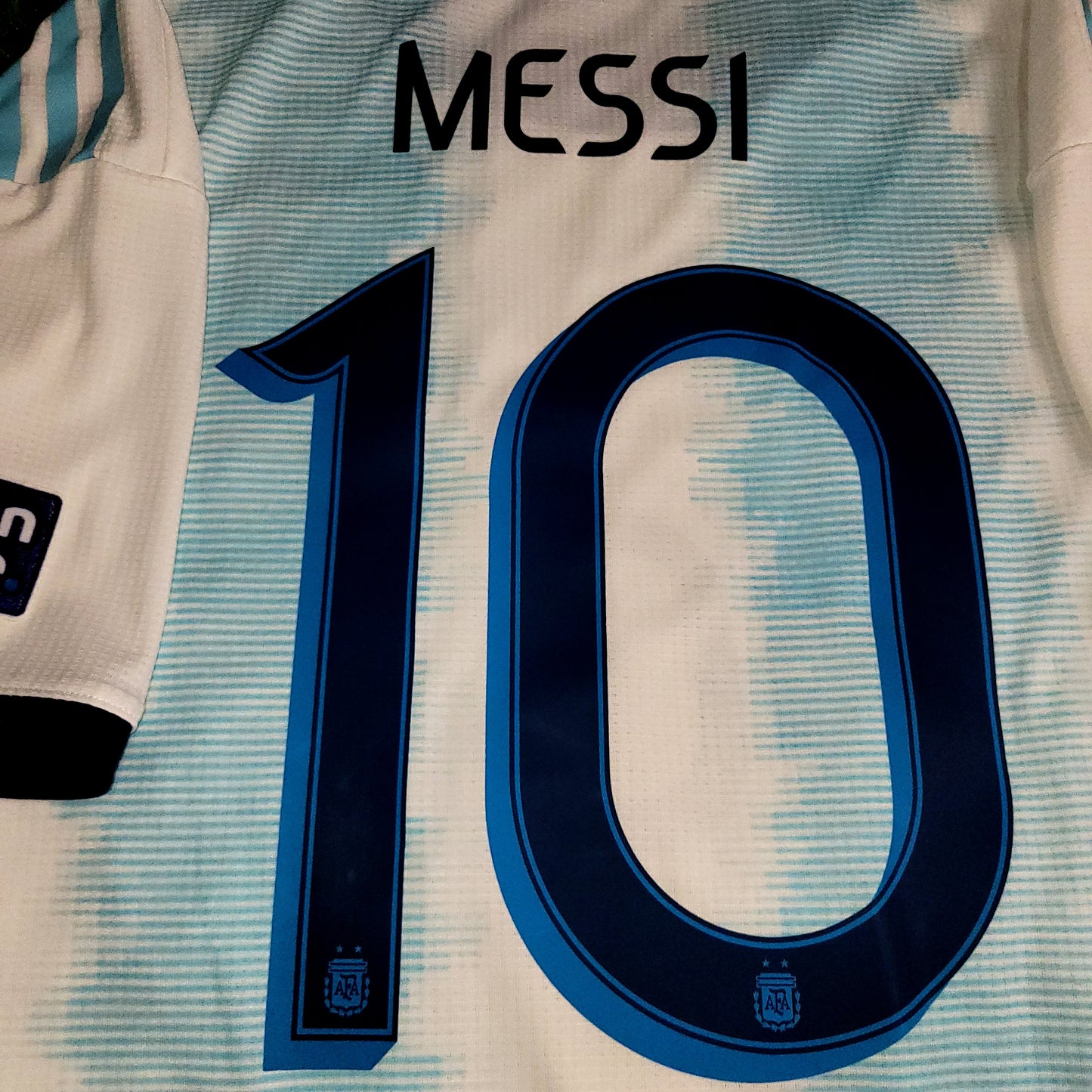 Messi Argentina 2019 COPA AMERICA PLAYER ISSUE Soccer Jersey L SKU# DP0225