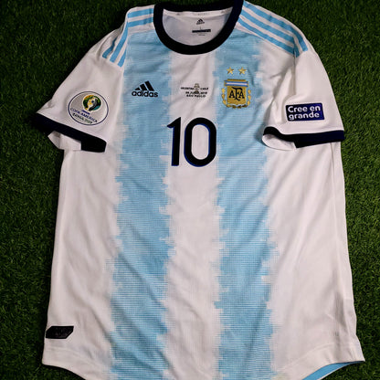 Messi Argentina 2019 COPA AMERICA PLAYER ISSUE Soccer Jersey L SKU# DP0225