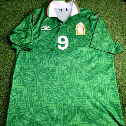 Hugo Sanchez Mexico Umbro 1993 COPA AMERICA Soccer Jersey XL