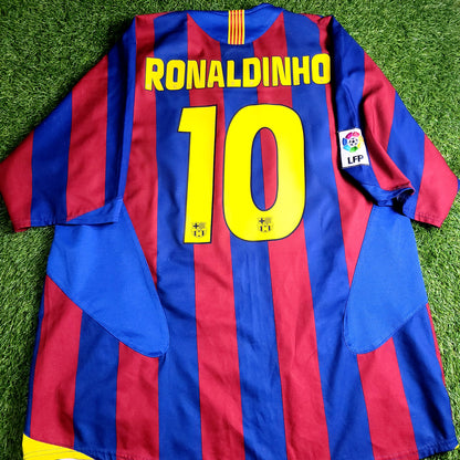 Ronaldinho Barcelona 2005 2006 Soccer Jersey XL SKU# 195970