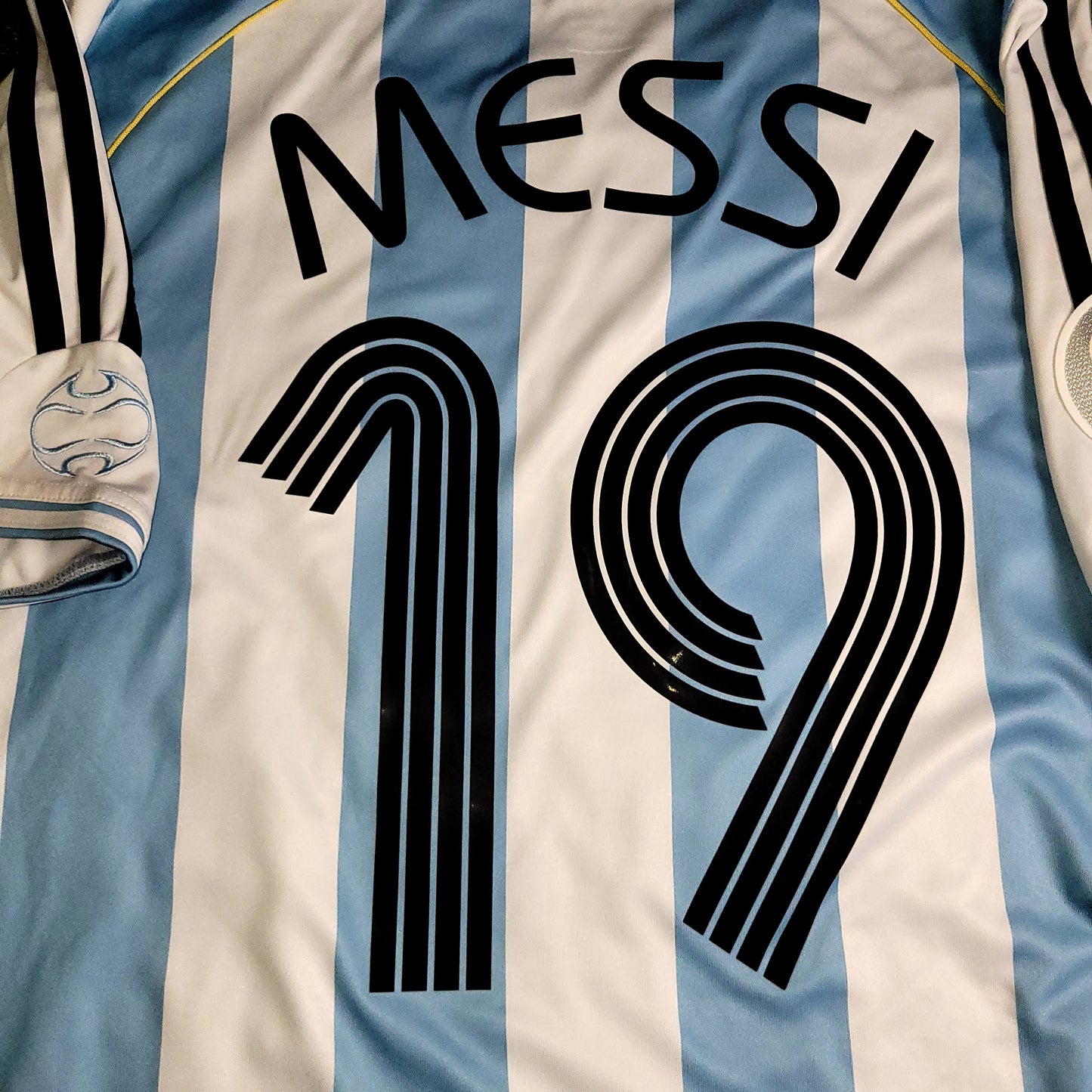 Messi Argentina 2006 WORLD CUP Home Soccer Jersey L SKU# 739802