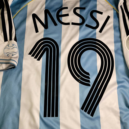 Messi Argentina 2006 WORLD CUP Home Soccer Jersey L SKU# 739802