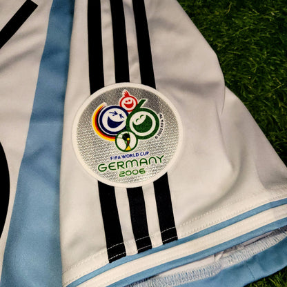 Messi Argentina 2006 WORLD CUP Home Soccer Jersey L SKU# 739802