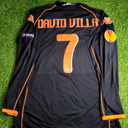 Villa Valencia Kappa 2009 2010 Away Soccer Jersey XL