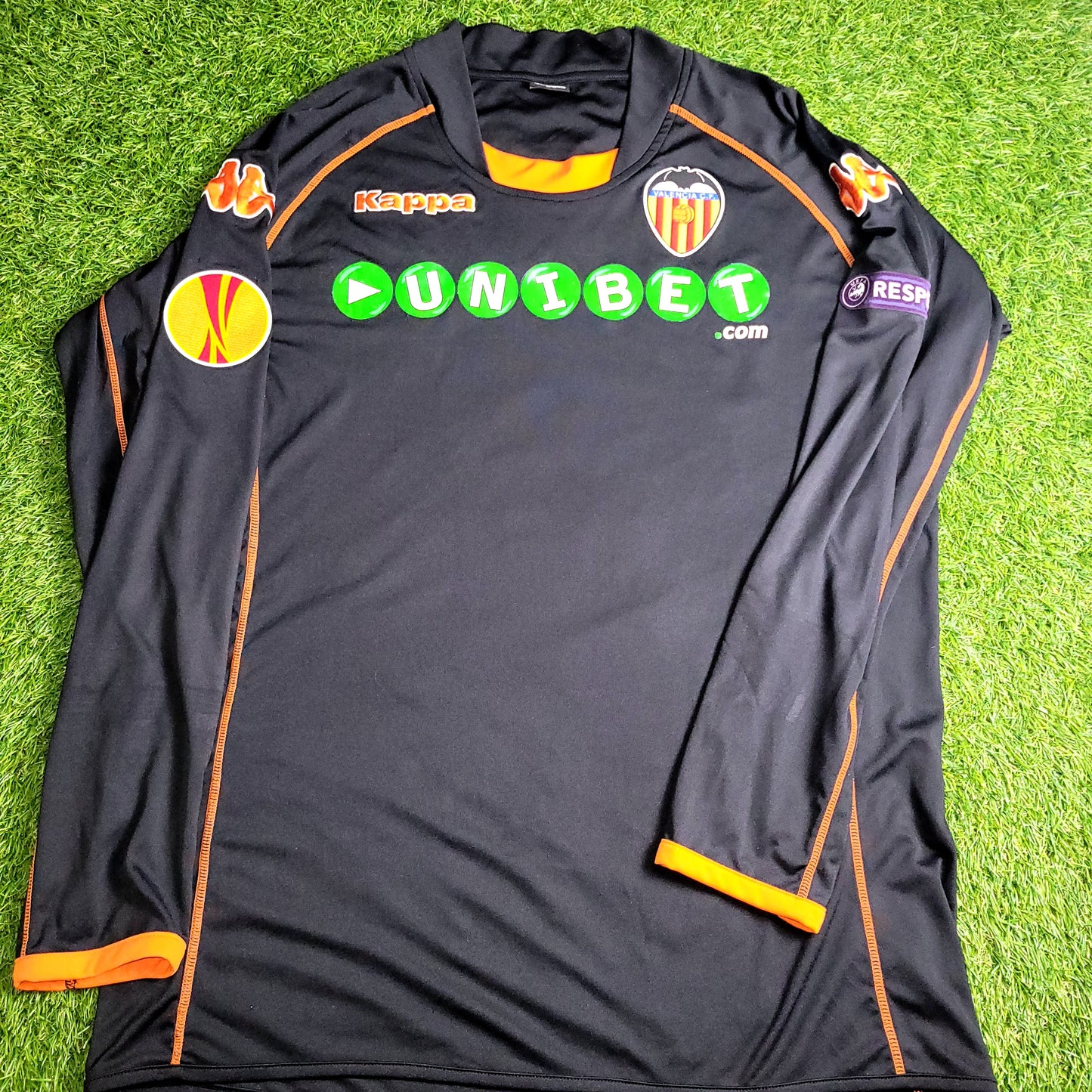 Villa Valencia Kappa 2009 2010 Away Soccer Jersey XL