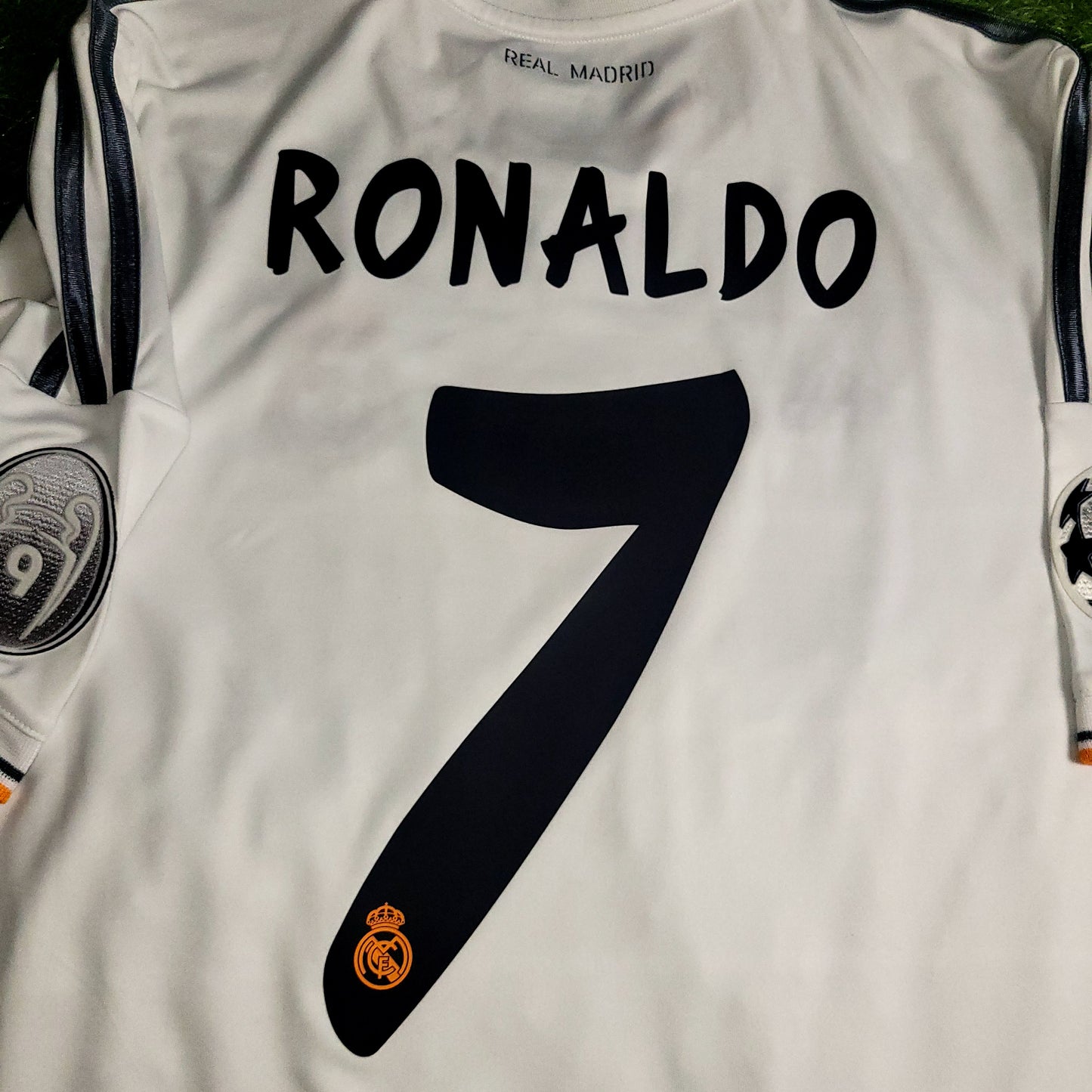 Cristiano Ronaldo Real Madrid UEFA FINAL 2013 2014 Soccer Jersey L SKU# G81157 - ForeverSoccerJerseys