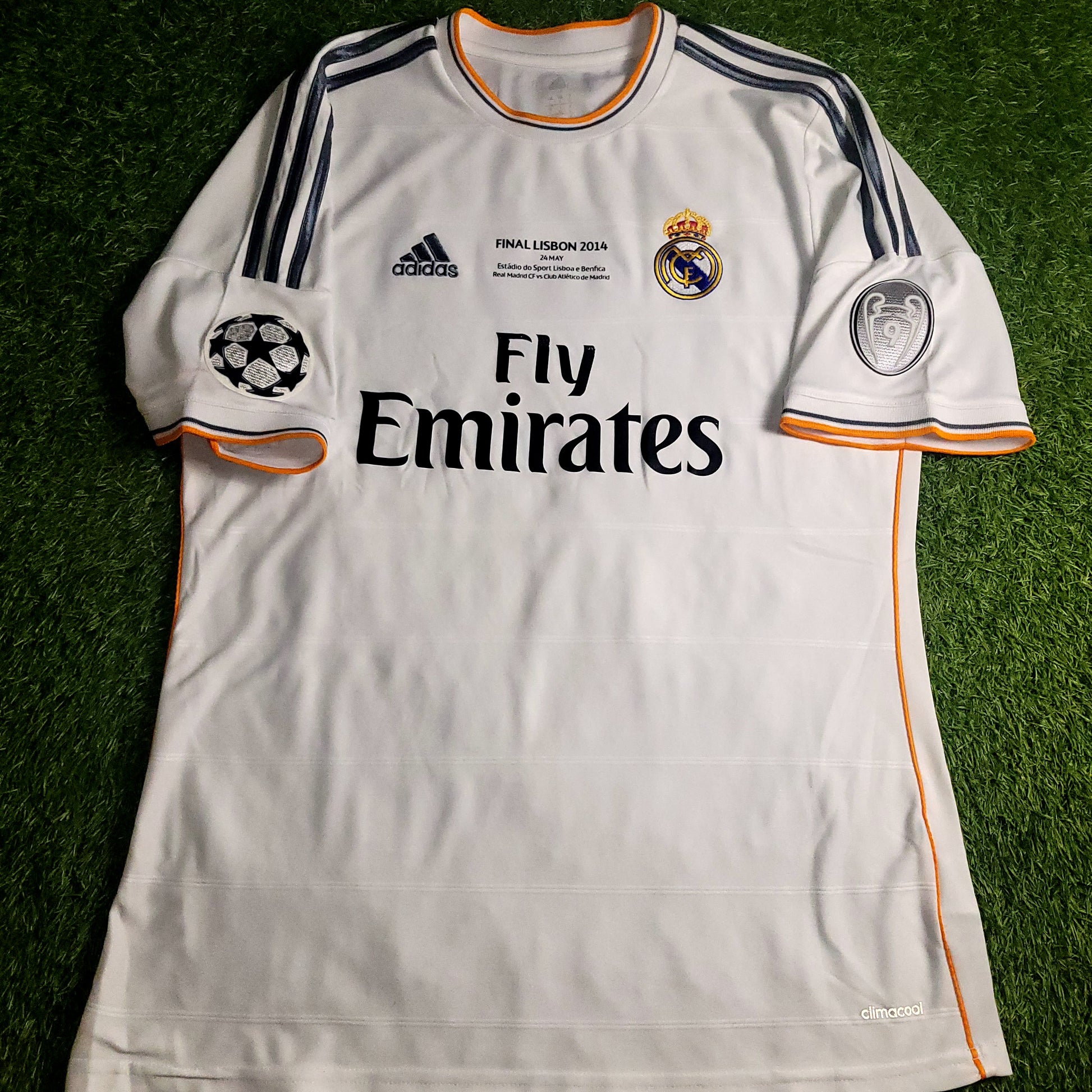 Cristiano Ronaldo Real Madrid UEFA FINAL 2013 2014 Soccer Jersey L SKU# G81157 - ForeverSoccerJerseys
