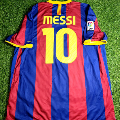 Messi Barcelona 2010 2011 Home Soccer Jersey XL SKU# 382354-488 - ForeverSoccerJerseys
