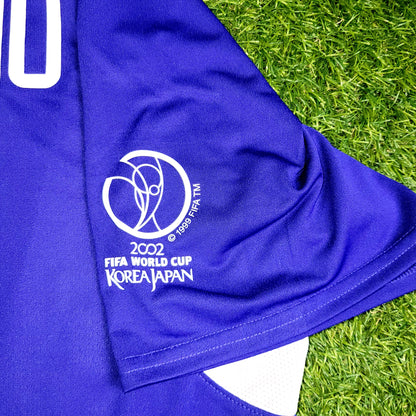 Ronaldinho Brazil 2002 WORLD CUP Away Soccer Jersey L - ForeverSoccerJerseys