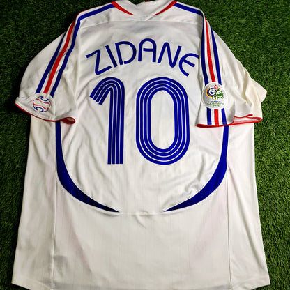 Zidane France 2006 WORLD CUP FINAL Away Soccer Jersey XL SKU# 740125