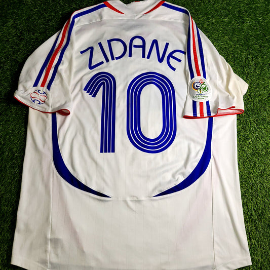 Zidane France 2006 WORLD CUP FINAL Away Soccer Jersey XL SKU# 740125