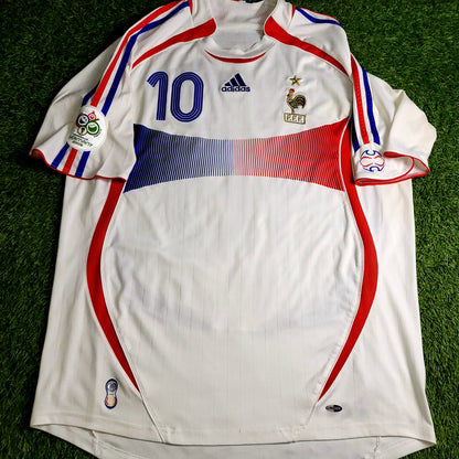 Zidane France 2006 WORLD CUP FINAL Away Soccer Jersey XL SKU# 740125