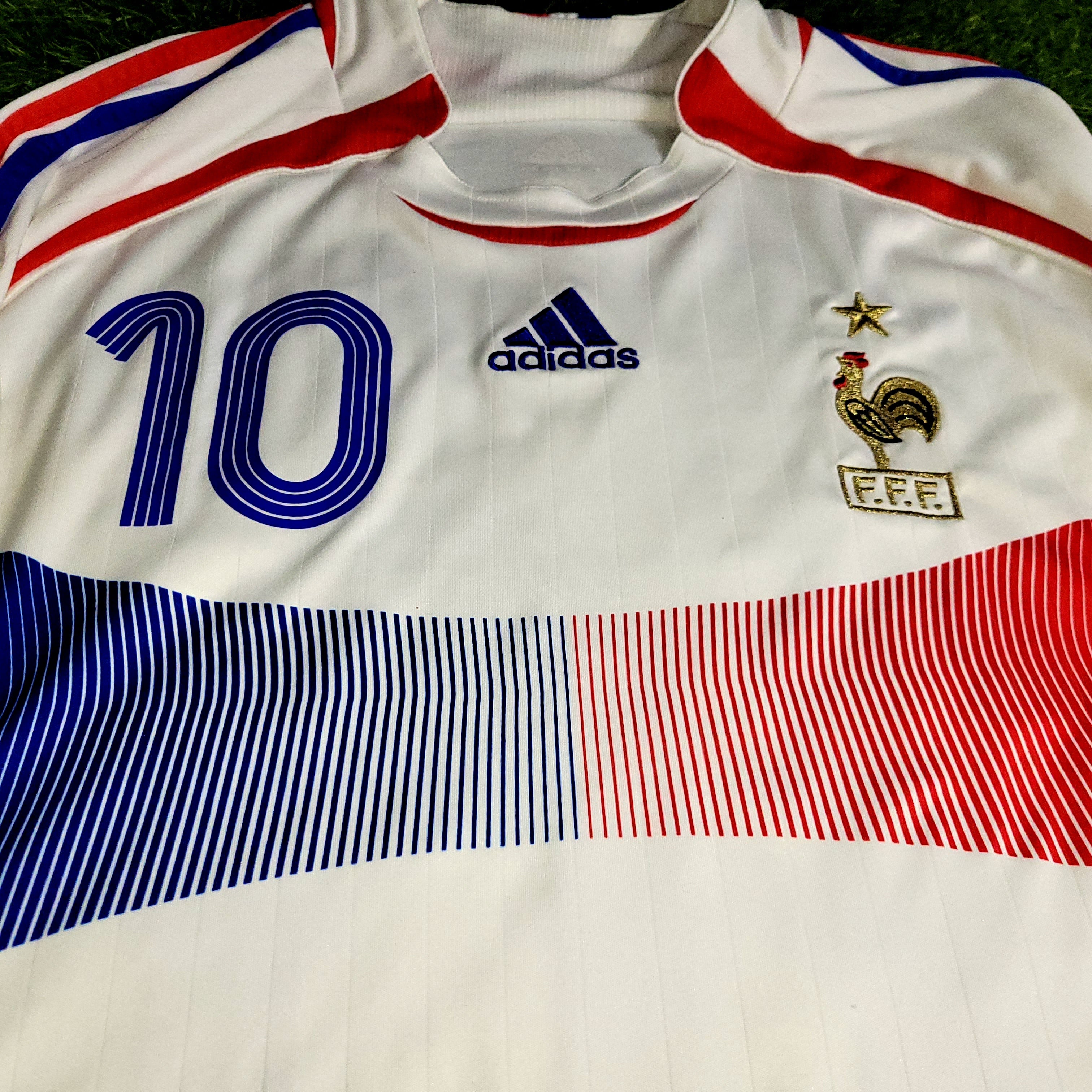 Zidane France 2006 WORLD CUP FINAL Away Soccer Jersey XL SKU