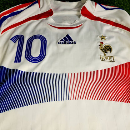 Zidane France 2006 WORLD CUP FINAL Away Soccer Jersey XL SKU# 740125