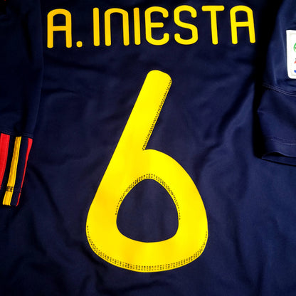 Iniesta Spain 2010 WORLD CUP Final Away Soccer Jersey M SKU# P47896 - ForeverSoccerJerseys