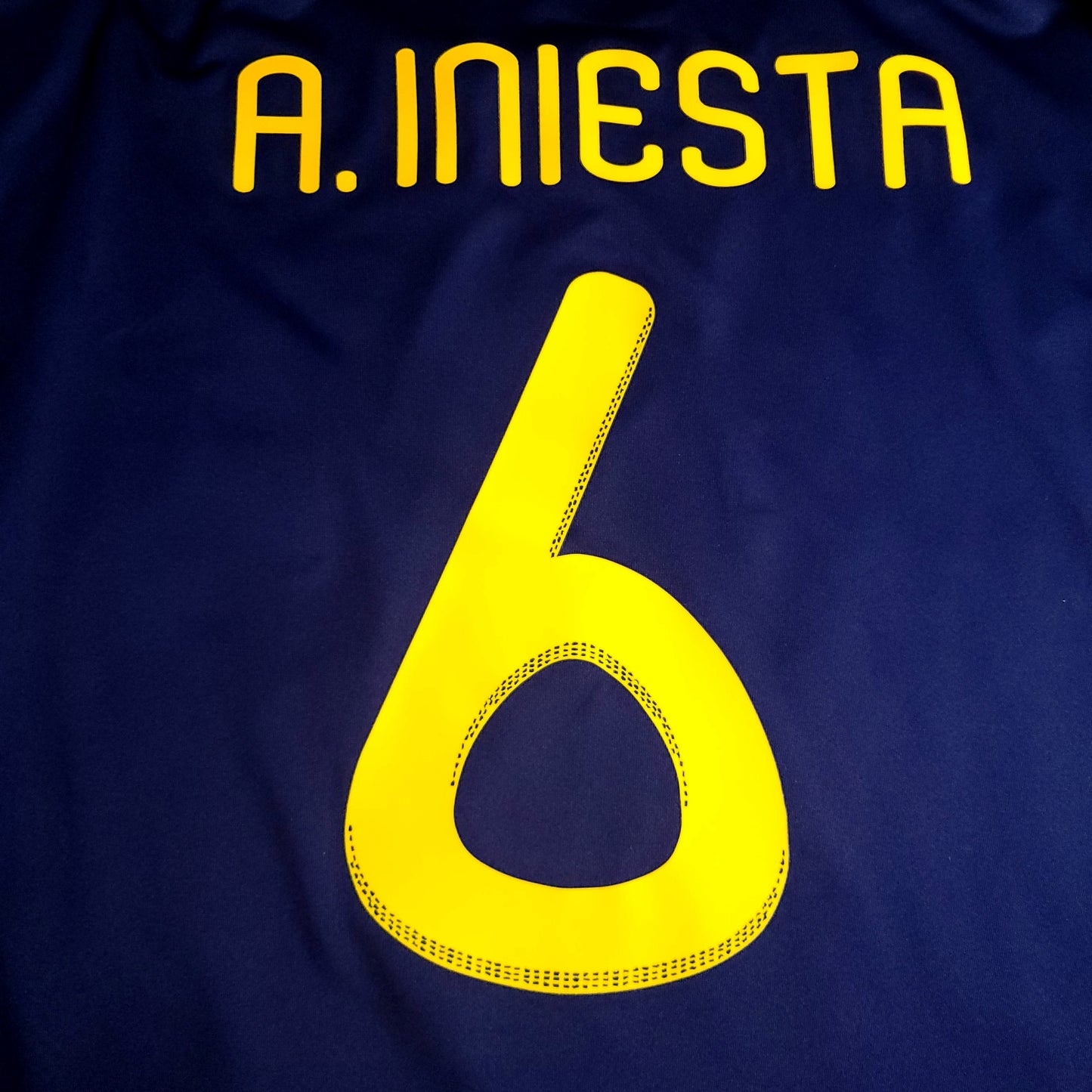 Iniesta Spain 2010 WORLD CUP FINAL Soccer Away Jersey XL SKU# P47896 - ForeverSoccerJerseys