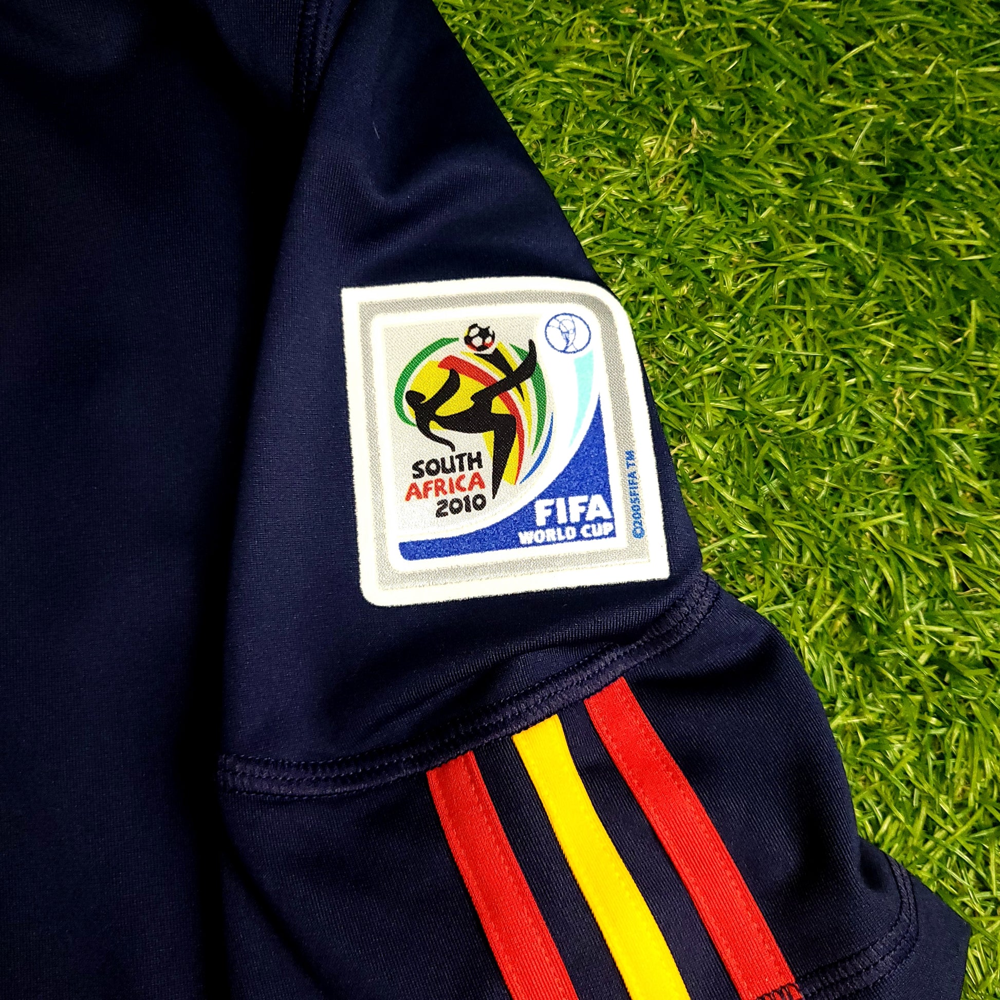 Iniesta Spain 2010 WORLD CUP FINAL Soccer Away Jersey XL SKU# P47896 - ForeverSoccerJerseys