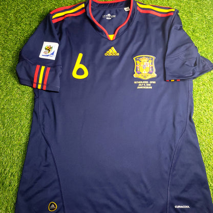 Iniesta Spain 2010 WORLD CUP FINAL Soccer Away Jersey XL SKU# P47896 - ForeverSoccerJerseys