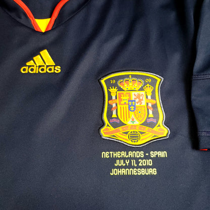 Iniesta Spain 2010 WORLD CUP FINAL Soccer Away Jersey XL SKU# P47896 - ForeverSoccerJerseys