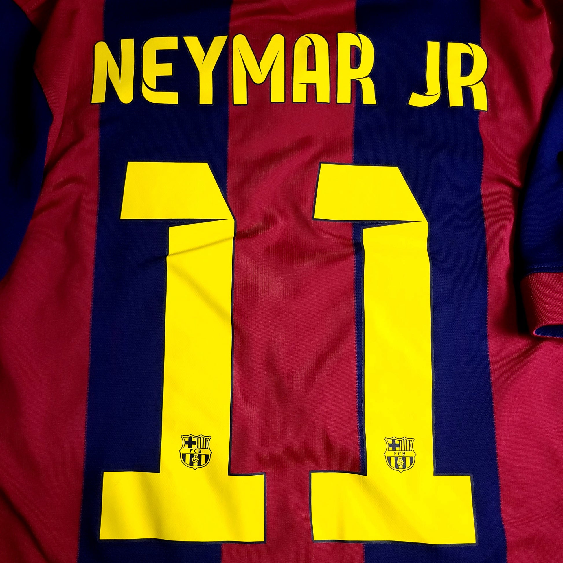 Neymar Barcelona 2014 2015 TREBLE Soccer Jersey M SKU# 610594-422 - ForeverSoccerJerseys