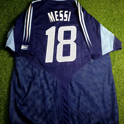 Messi Argentina 2004 2005 DEBUT Away Jersey XL SKU# 645785 - ForeverSoccerJerseys