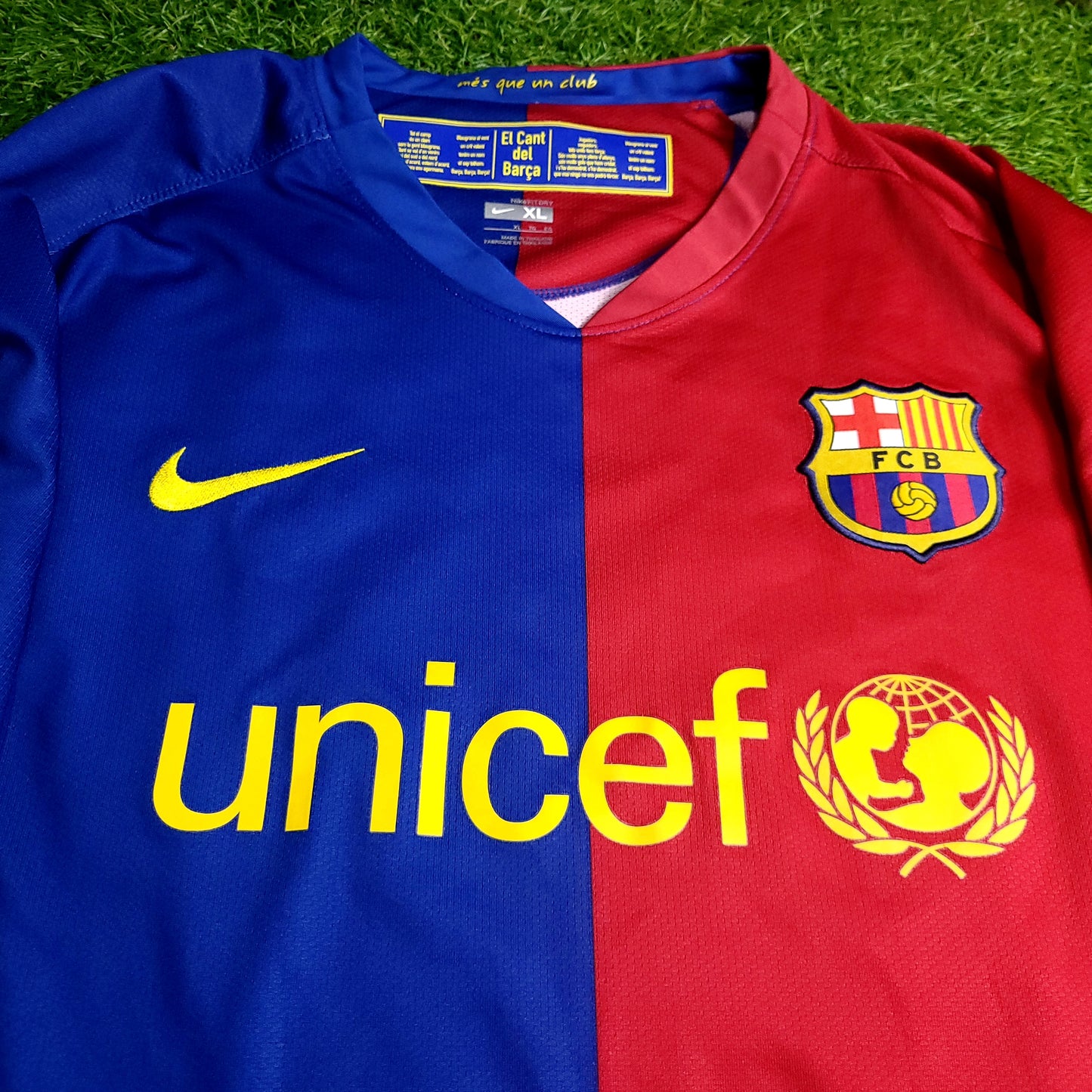 Messi Barcelona TREBLE 2008 2009 Soccer Jersey XL SKU# 286784-655 - ForeverSoccerJerseys
