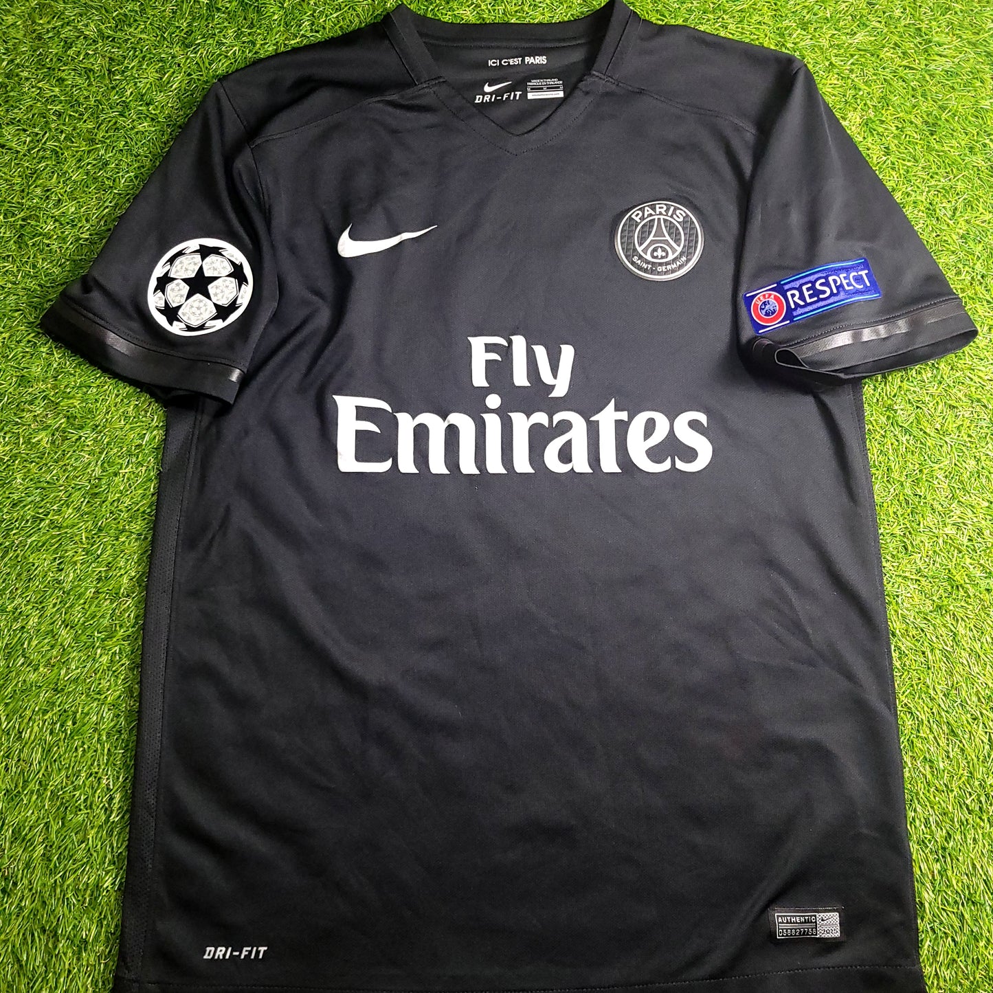 Ibrahimovic PSG Paris Saint Germain 2015 2016 Third UEFA Soccer Jersey M SKU# 658901-011 - ForeverSoccerJerseys