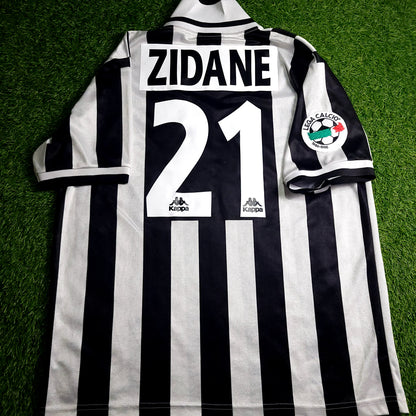 Zidane Juventus Kappa 1996 1997 DEBUT Soccer Jersey L - ForeverSoccerJerseys