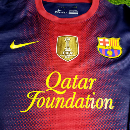 Messi Barcelona 2012 2013 Long Sleeve Soccer Jersey XL SKU# 478324-410
