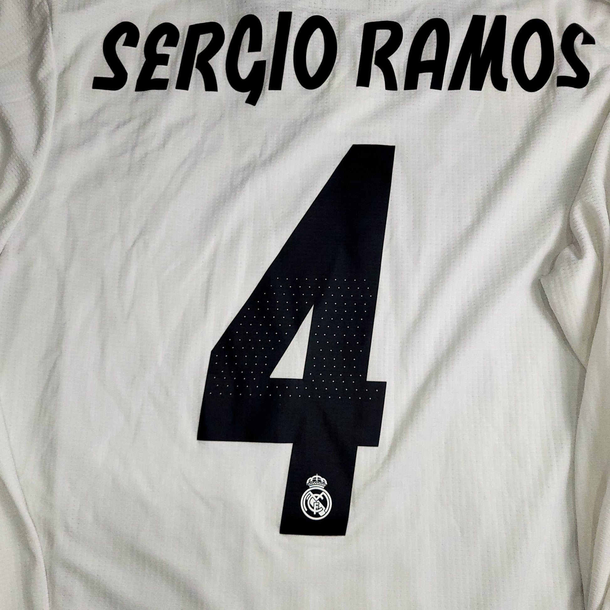 Ramos Real Madrid Away PLAYER ISSUE 2018 2019 Soccer Jersey L SKU# DQ0869 - ForeverSoccerJerseys