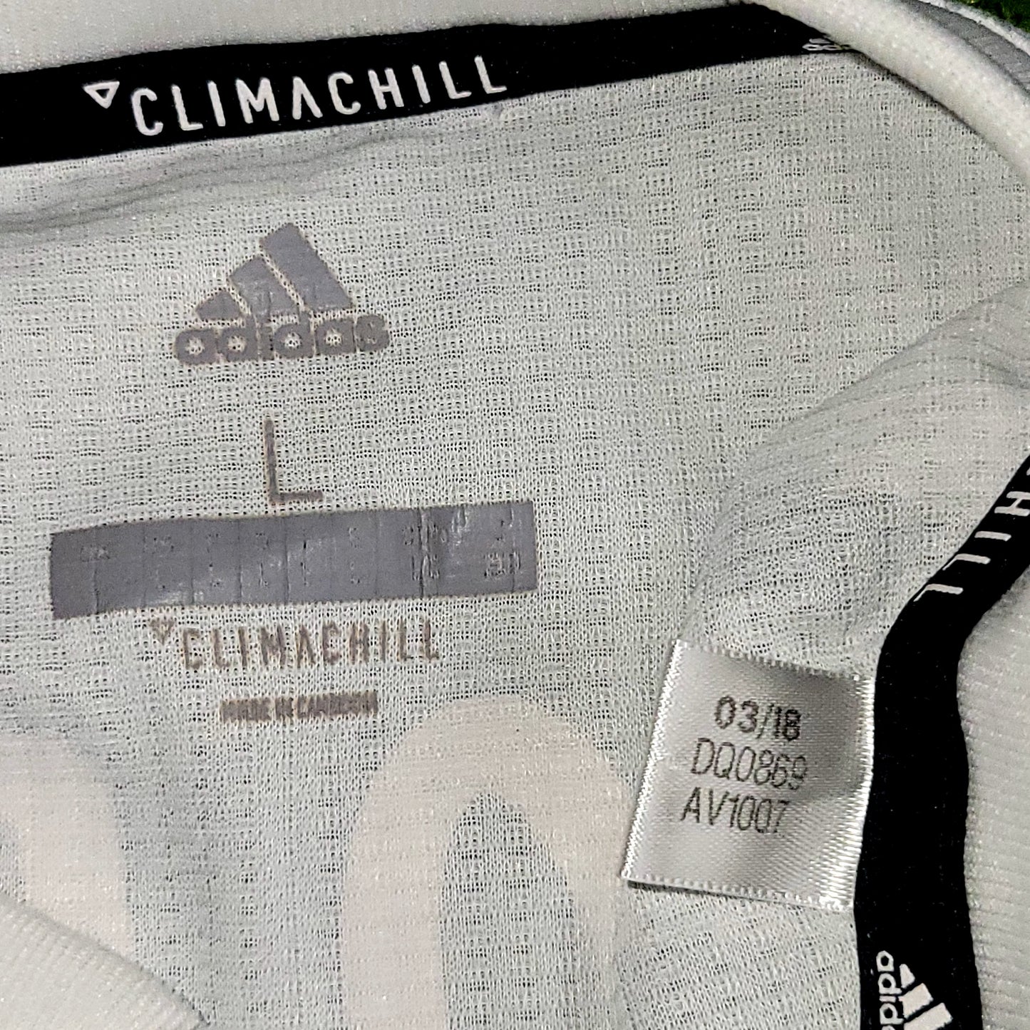 Ramos Real Madrid Away PLAYER ISSUE 2018 2019 Soccer Jersey L SKU# DQ0869 - ForeverSoccerJerseys