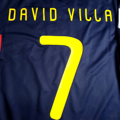 Villa Spain 2010 WORLD CUP FINAL Away Soccer Jersey M SKU# P47896 - ForeverSoccerJerseys