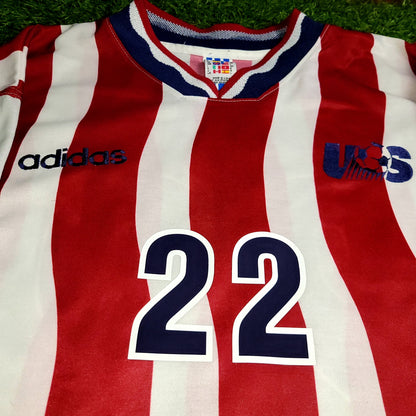 Lalas USA US 1994 WORLD CUP Adidas Home Soccer Jersey L