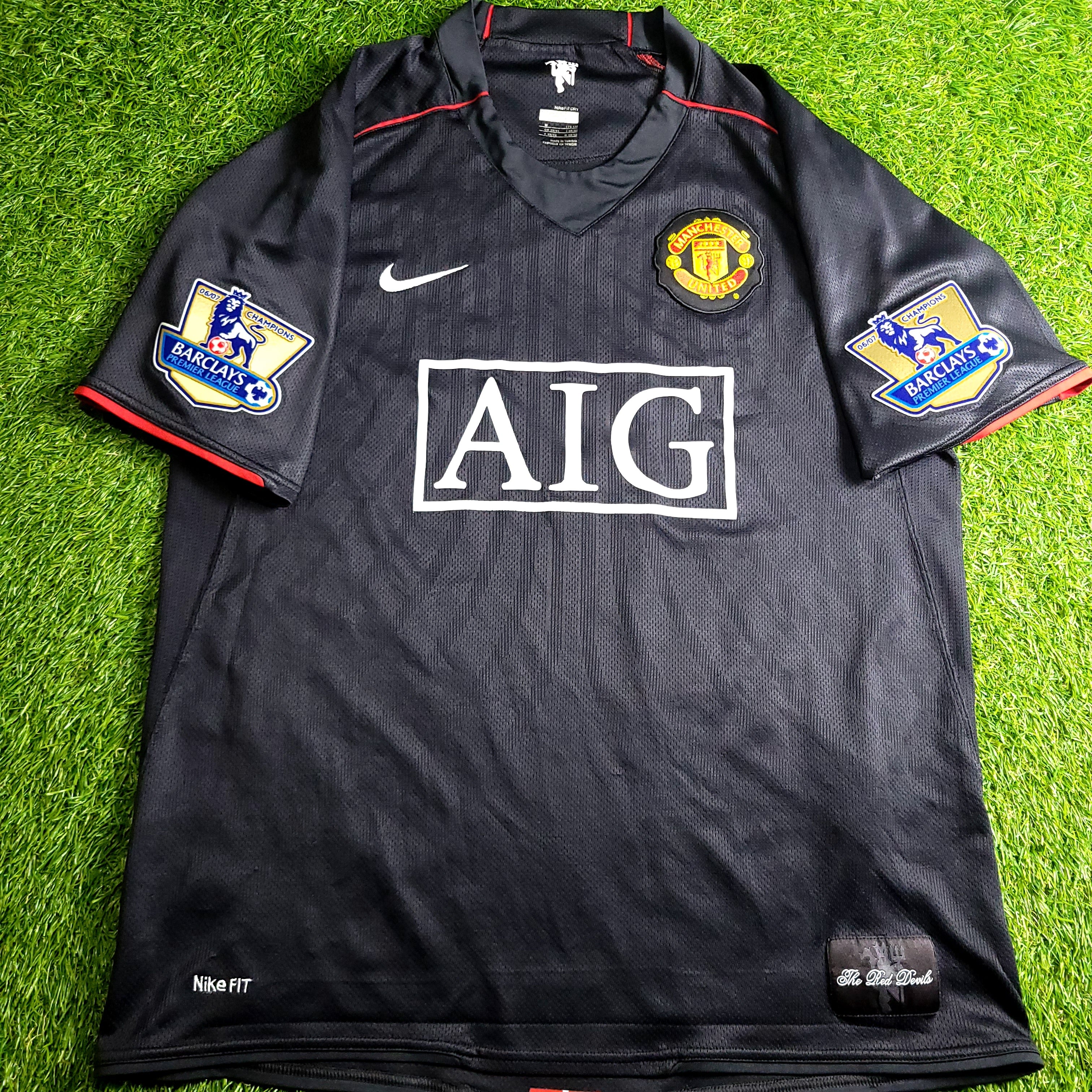 Cristiano Ronaldo Manchester United 2007 2008 Away Soccer Jersey M